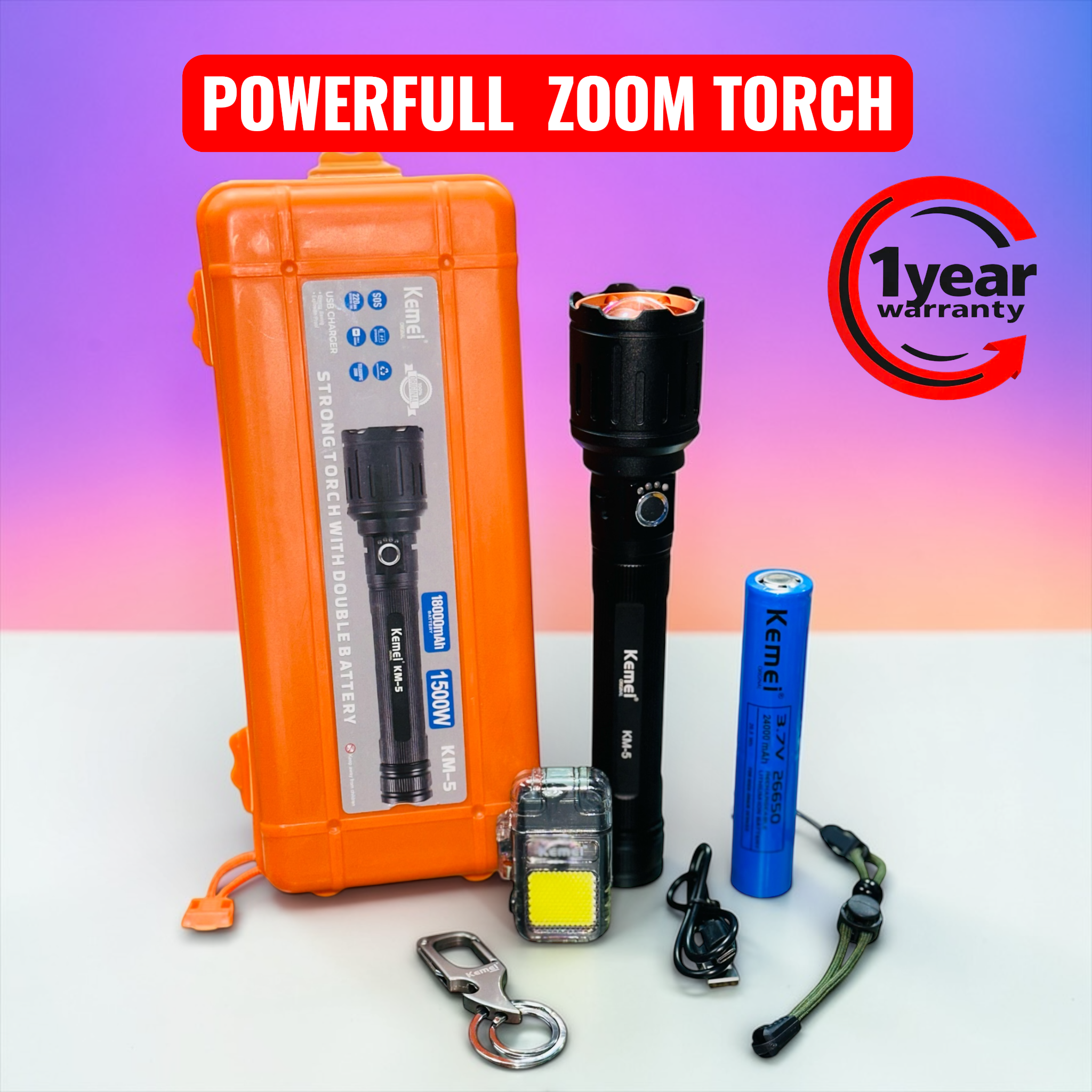 KEMEI ZOOM TORCH KM5