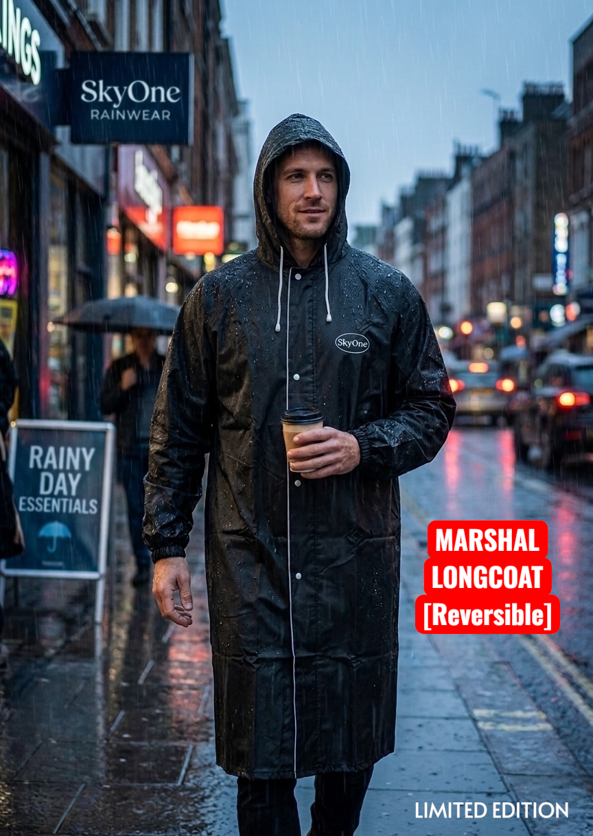 RAINCOAT MARSHAL LONGCOAT [Reversible] SKYONE