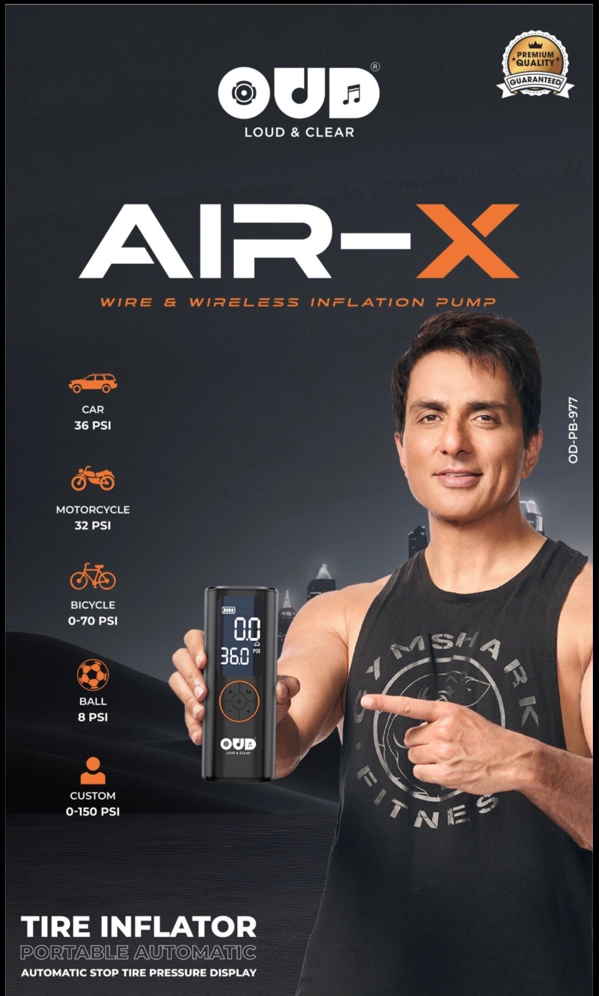 OUD AIR-X TYRE INFLATOR PUMP