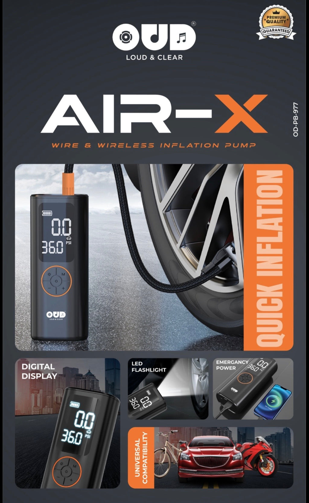 OUD AIR-X TYRE INFLATOR PUMP