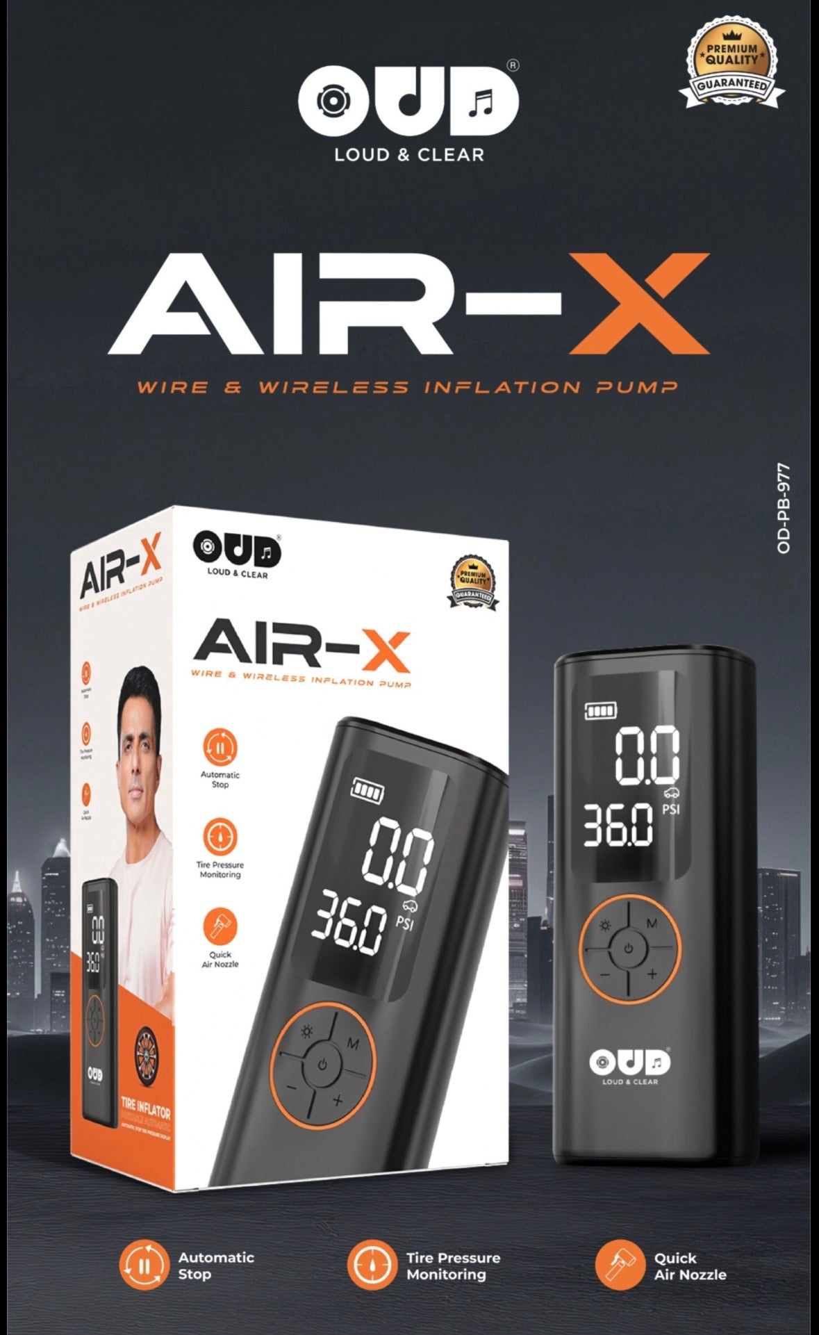 OUD AIR-X TYRE INFLATOR PUMP