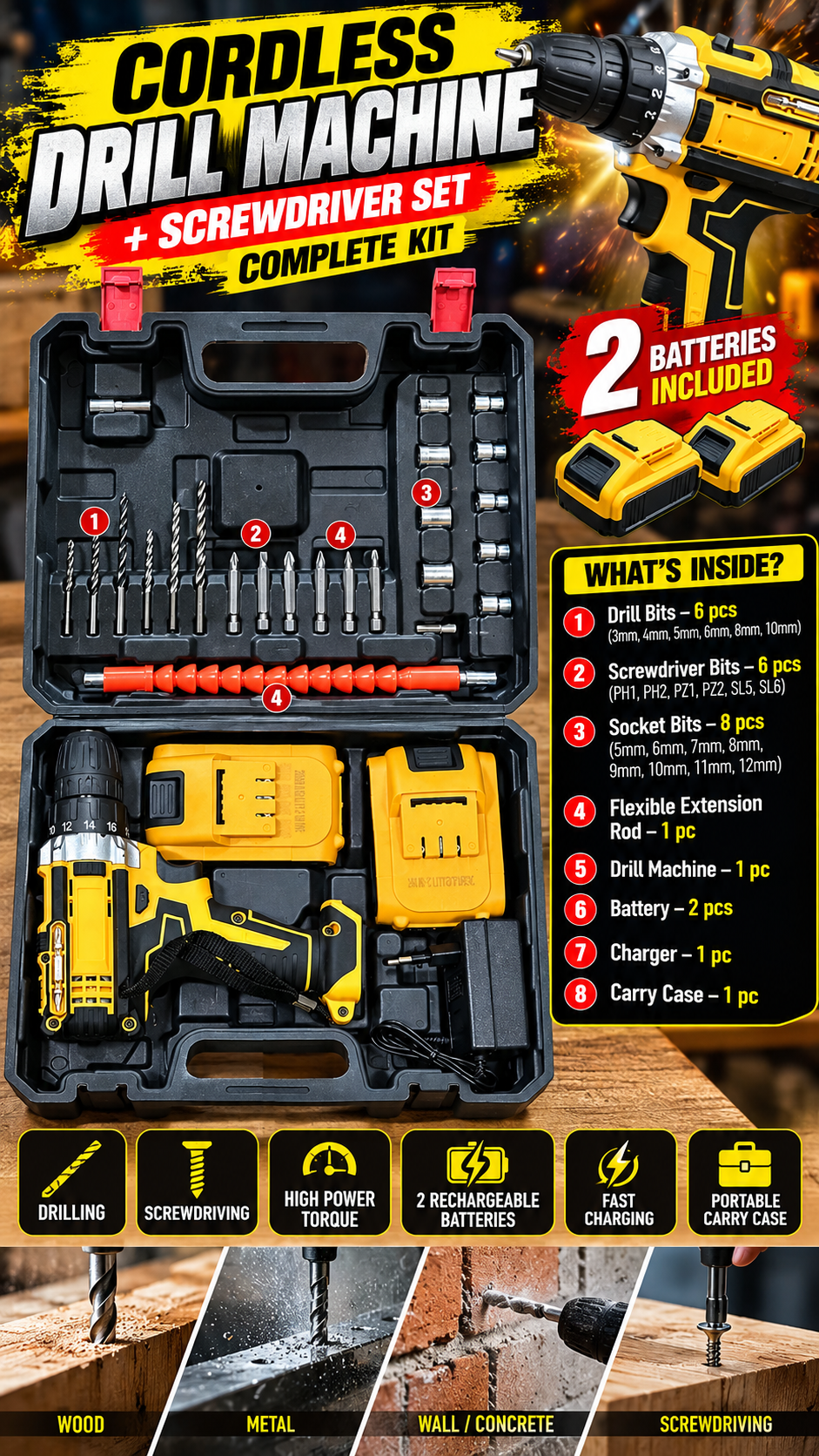 Cordless drill machine